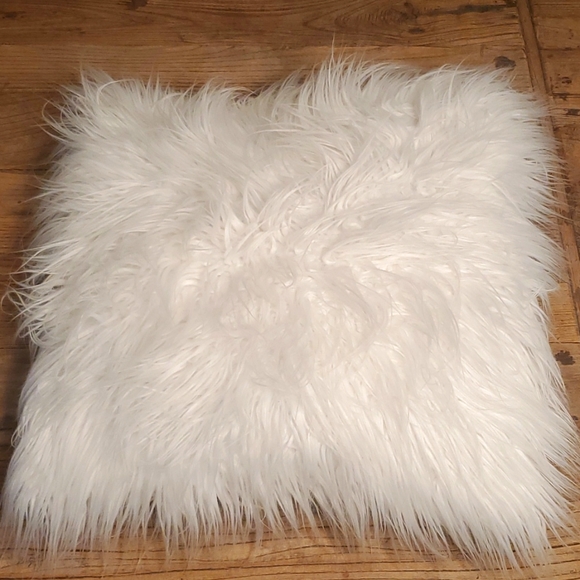 Dormify Accents Dormify White Faux Mongolian Square Pillow Poshmark